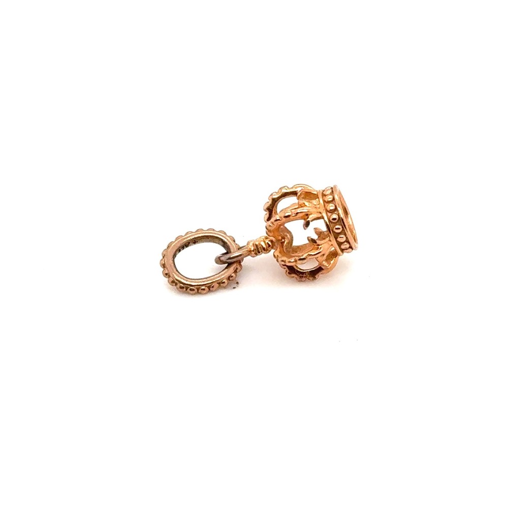 Pandora Rose Noble Splendor Crown Dangle Charm 787500 Pink Gold Tone Crown Charm